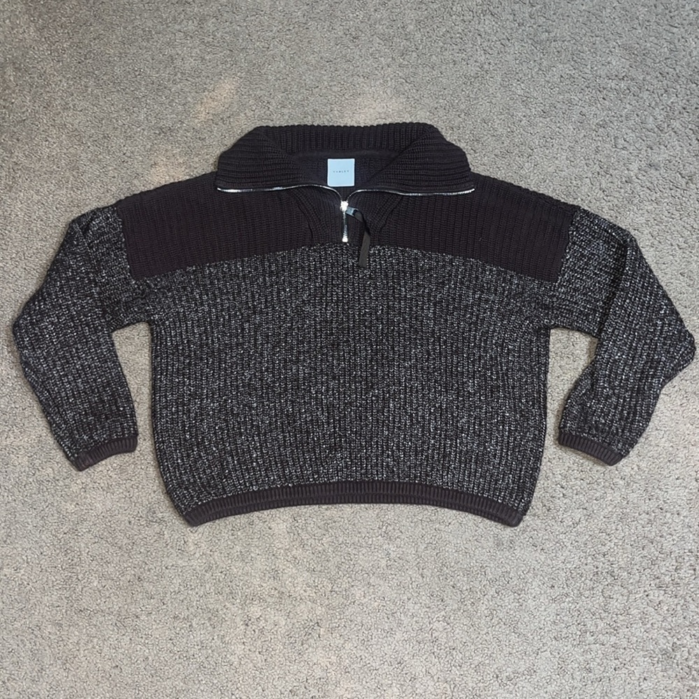 Varley Willard Half Zip True Knit Sweater‎ Coffee Bean Brown XS - Picture 4 of 11